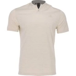 Adidas Texture Stripe Shirt Polo Short Sleeve Golf Apparel