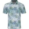 Callaway All-Over Abstract Artisan Print Shirt Polo Short Sleeve Golf Apparel