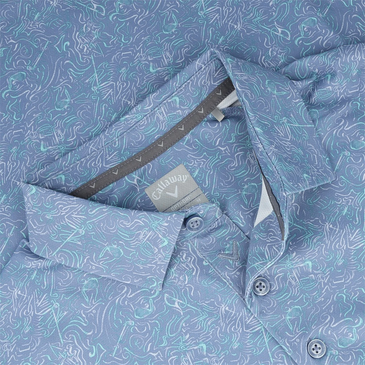 Callaway All-Over Abstract Novelty Print Shirt Polo Short Sleeve Golf Apparel 5 Callaway All-Over Abstract Novelty Print Shirt Polo Short Sleeve Golf Apparel - Image 5