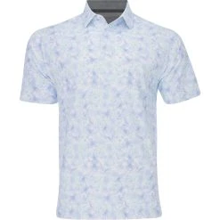 Callaway All-Over Outline Floral Print Shirt Polo Short Sleeve Golf Apparel