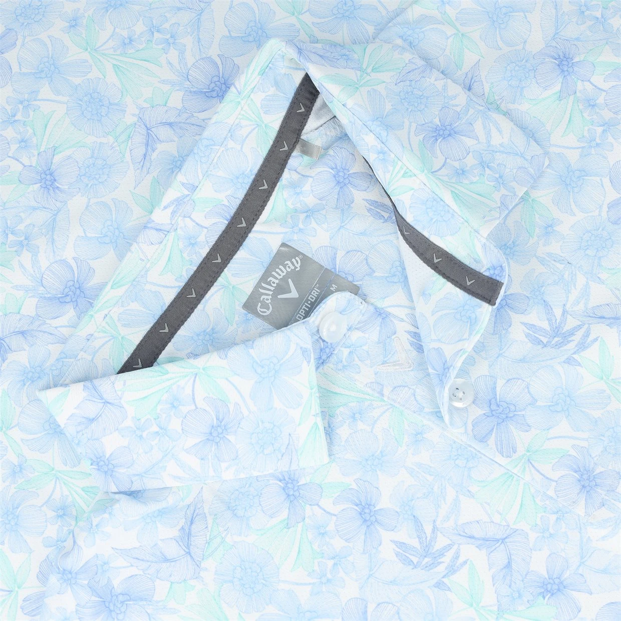 Callaway All-Over Outline Floral Print Shirt Polo Short Sleeve Golf Apparel 5 Callaway All-Over Outline Floral Print Shirt Polo Short Sleeve Golf Apparel - Image 5