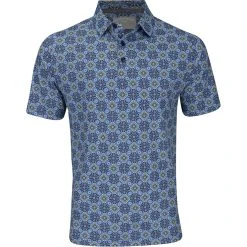 Callaway Artisan Foulard Print Shirt Polo Short Sleeve Golf Apparel