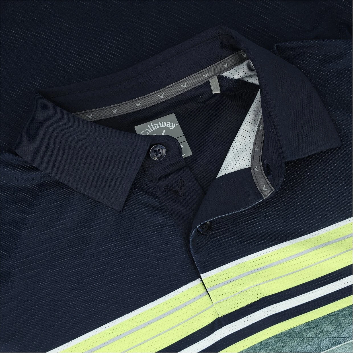 Callaway Engineered Fluid Stripe Print Shirt Polo Short Sleeve Golf Apparel 4 Callaway Engineered Fluid Stripe Print Shirt Polo Short Sleeve Golf Apparel - Image 4