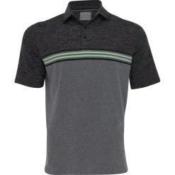 Callaway Yarn-Dyed Ventilated Jaspe Engineered Stripe Shirt Polo Short Sleeve Golf Apparel