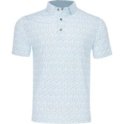 FootJoy Beach Print Lisle Shirt Polo Short Sleeve Golf Apparel