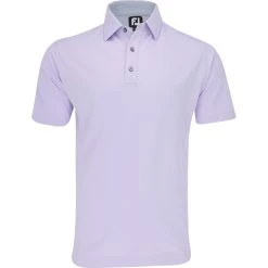 FootJoy Heather Stretch Pique Solid W/ Trim Self Collar Shirt Polo Short Sleeve Golf Apparel