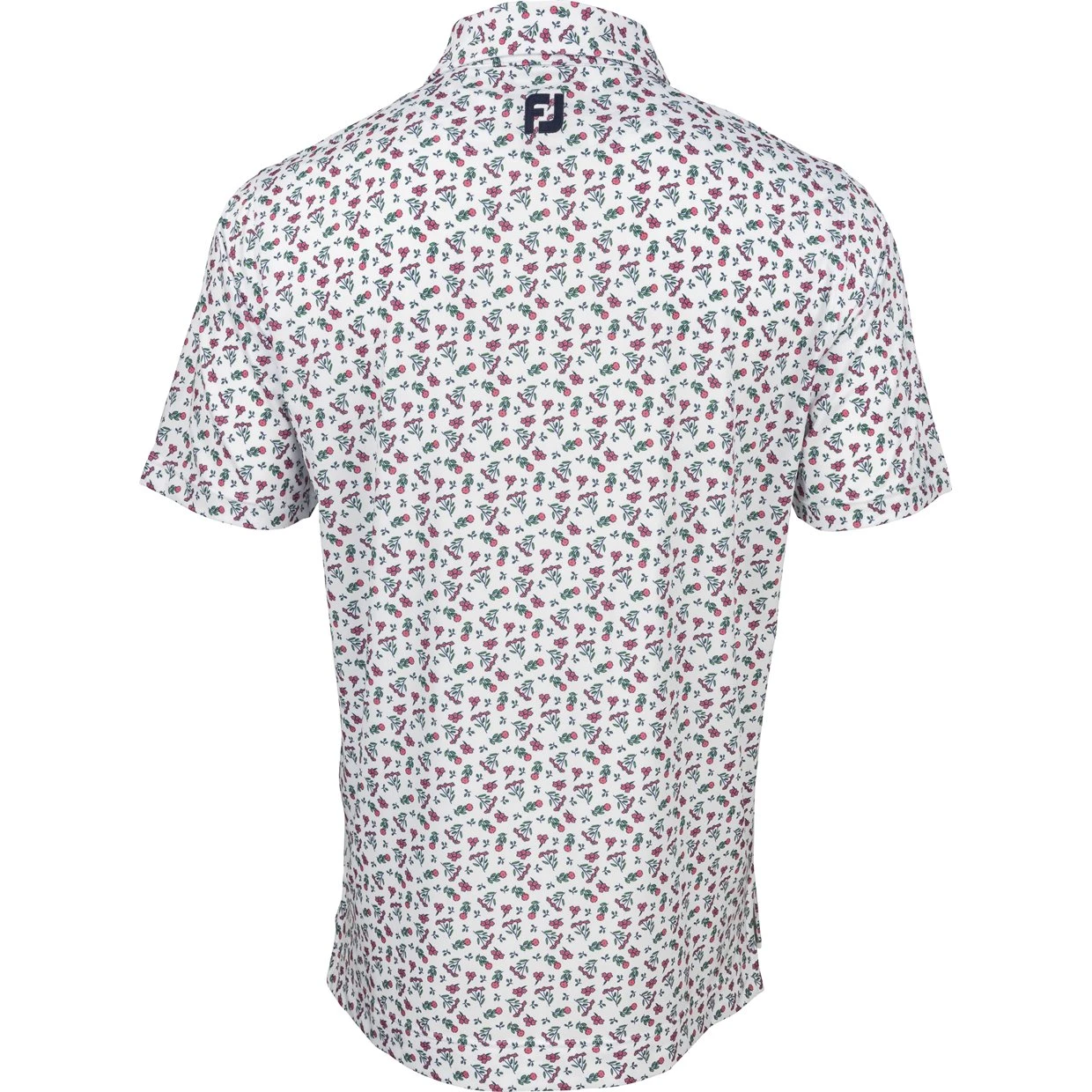 FootJoy Mini Floral Lisle Self Color Polo Shirt Polo Short Sleeve Golf Apparel 2 FootJoy Mini Floral Lisle Self Color Polo Shirt Polo Short Sleeve Golf Apparel - Image 2