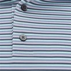 FootJoy Mini Stripe Lisle Self Collar Shirt Polo Short Sleeve Golf Apparel -Cobra Golf-shop footjoy mini stripe lisle self collar shirt 4