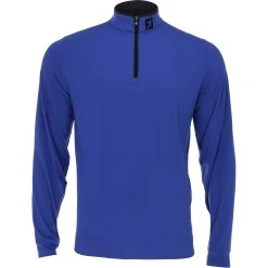 FootJoy Tour Logo Lightweight Solid Midlayer W/ Trim Outerwear Pullover Golf Apparel