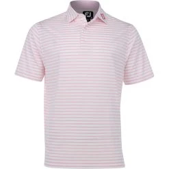 FootJoy Tour Logo Pro Dry Performance Lisle 2-Color Stripe Shirt Polo Short Sleeve Golf Apparel