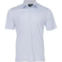 Greg Norman Micro-Dash Foulard Shirt Polo Short Sleeve Golf Apparel