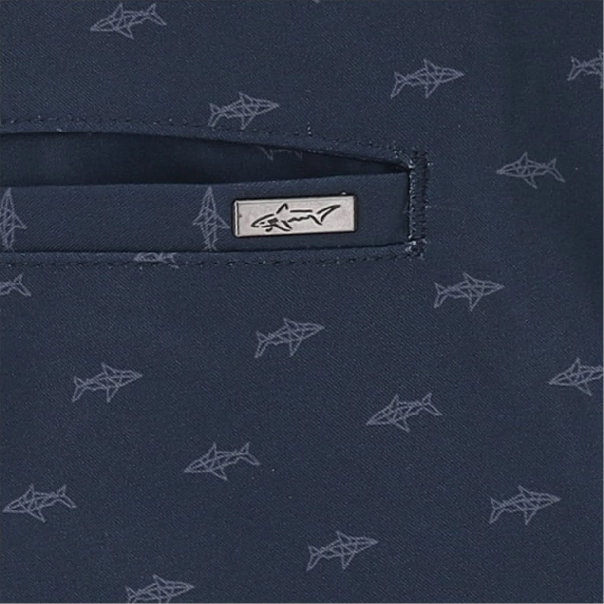 Greg Norman ML75 MicroLux Hybrid Shark Print Shorts Flat Front Golf Apparel 4 Greg Norman ML75 MicroLux Hybrid Shark Print Shorts Flat Front Golf Apparel - Image 4