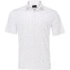 Greg Norman ML75 Microlux Pin Flag Print Shirt Polo Short Sleeve Golf Apparel