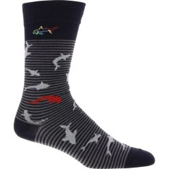 Greg Norman Striped Shark Attack Socks Crew Golf Apparel