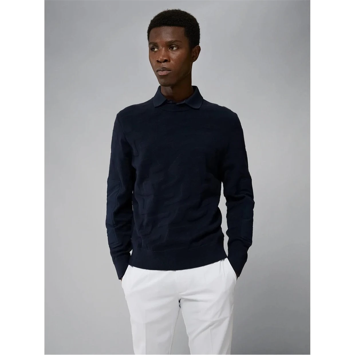 J.Lindeberg J. Lindeberg Swirl Knitted Sweater Crew Golf Apparel 6 J.Lindeberg J. Lindeberg Swirl Knitted Sweater Crew Golf Apparel - Image 6