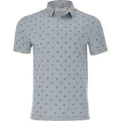 Linksoul Gingko Print Oxford Shirt Polo Short Sleeve Golf Apparel