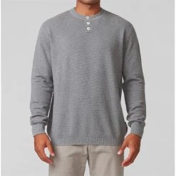 Linksoul Waffle Henley Button Sweater Crew Golf Apparel 11 Linksoul Waffle Henley Button Sweater Crew Golf Apparel -Cobra Golf-shop linksoul waffle henley button sweater 5