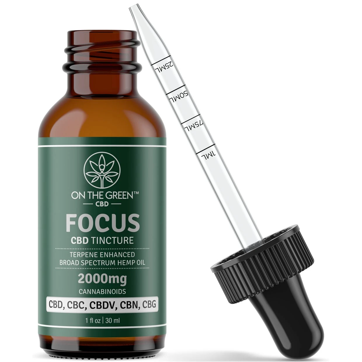 On The Green Focus Broad Spectrum Tincture (2000 MG) CBD 2 On The Green Focus Broad Spectrum Tincture (2000 MG) CBD - Image 2
