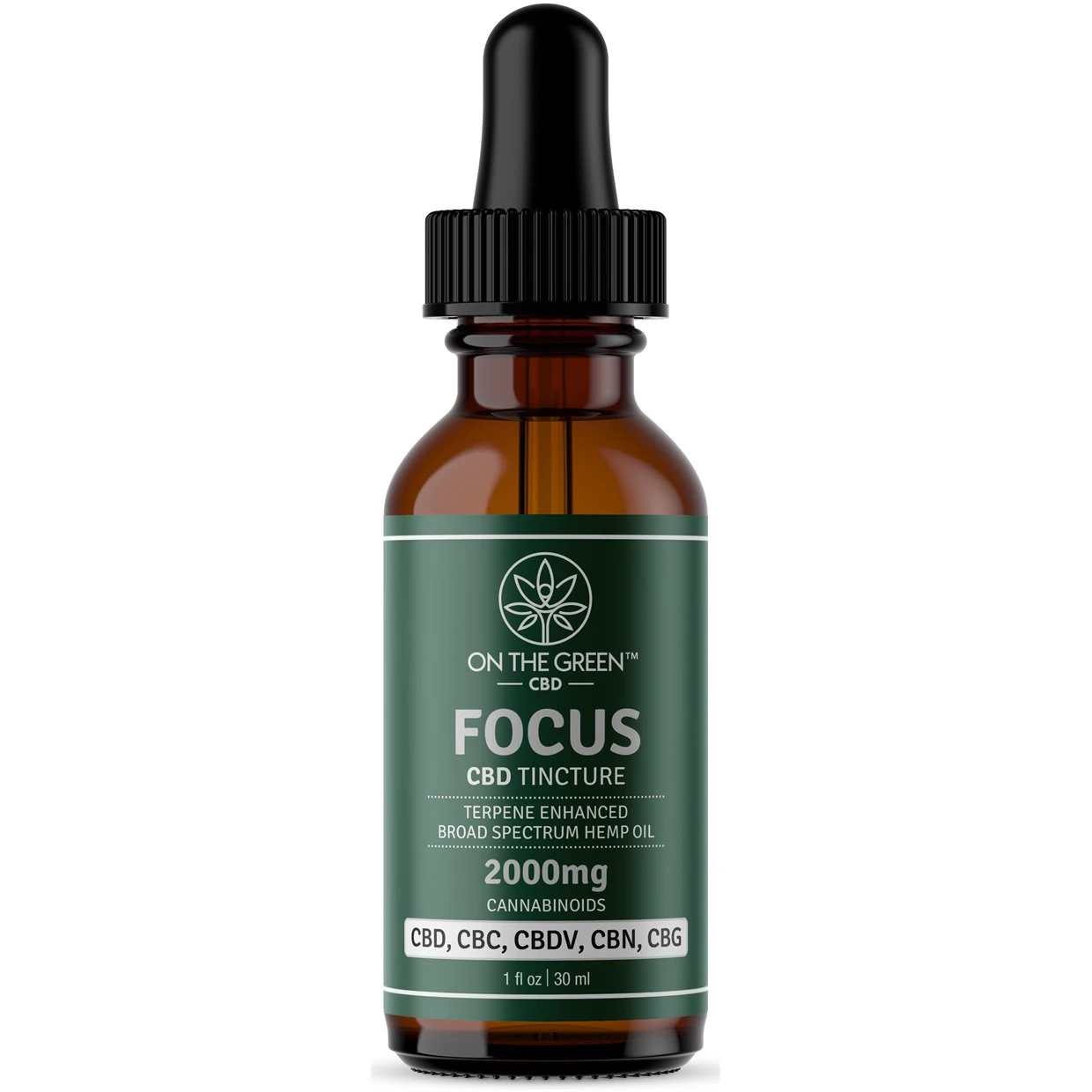On The Green Focus Broad Spectrum Tincture (2000 MG) CBD 1 On The Green Focus Broad Spectrum Tincture (2000 MG) CBD