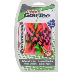 Pride Evolution Striped 3 1/4" 30 Count Golf Tees