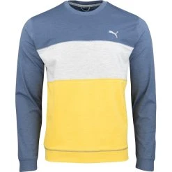 Puma Cloudspun Colorblock Crewneck Outerwear Pullover Golf Apparel