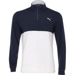 Puma Gamer Colorblock 1/4 Zip Outerwear Pullover Golf Apparel
