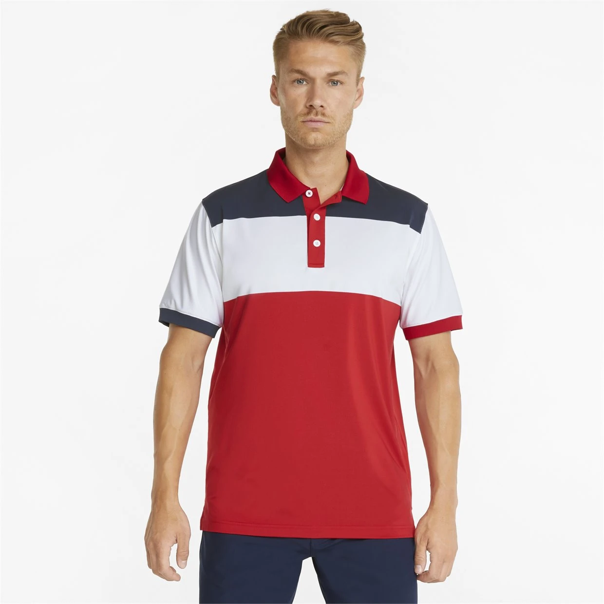 Puma Volition Colorblock Shirt Polo Short Sleeve Golf Apparel 4 Puma Volition Colorblock Shirt Polo Short Sleeve Golf Apparel - Image 4