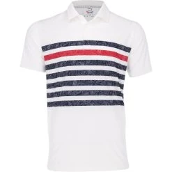 Puma Volition Paisley Stripe Shirt Polo Short Sleeve Golf Apparel