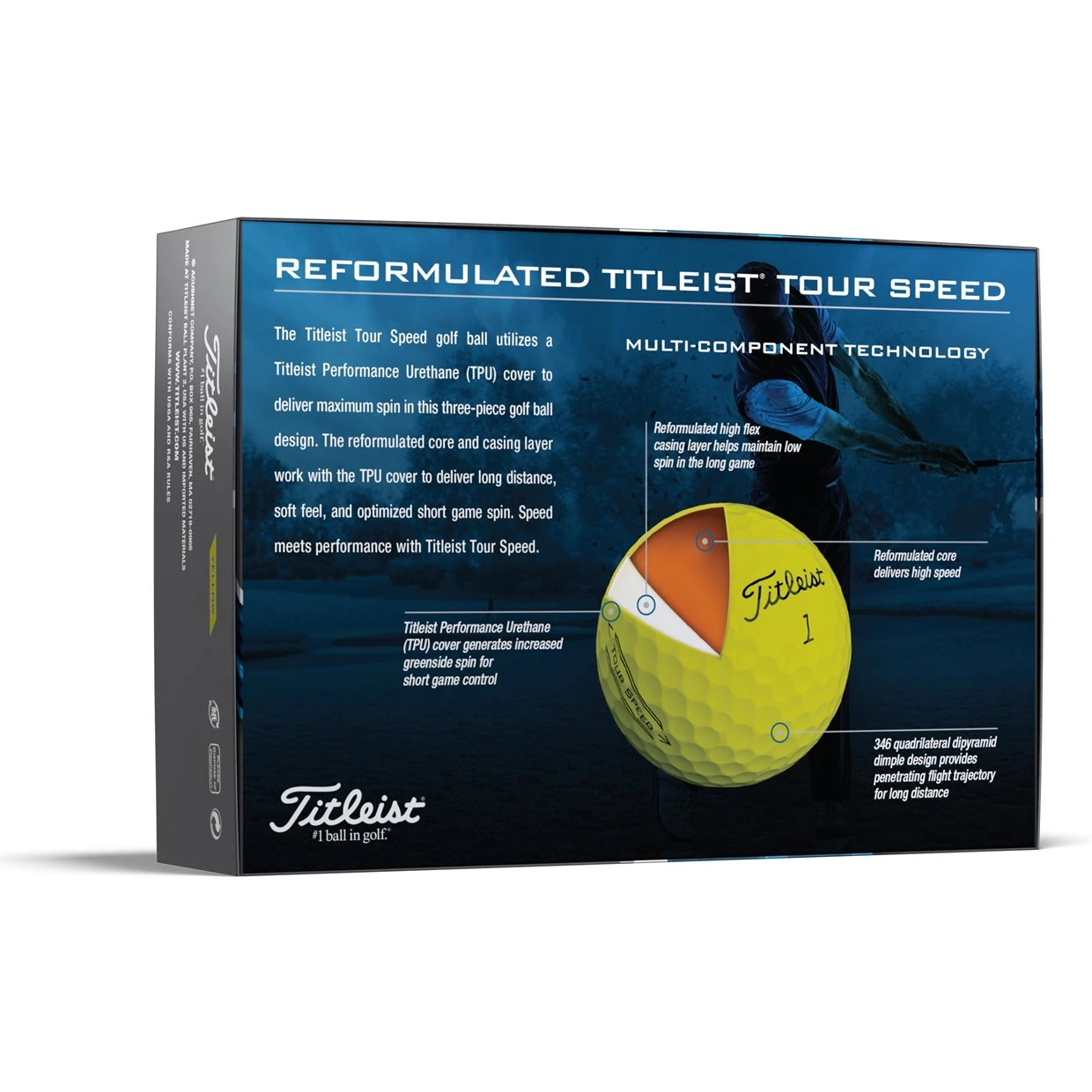 Titleist Tour Speed Tour Distance Golf Balls 2 Titleist Tour Speed Tour Distance Golf Balls - Image 2