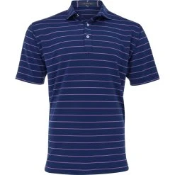 Turtleson Bruce Stripe Performance Shirt Polo Short Sleeve Golf Apparel