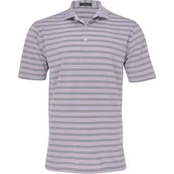 Turtleson Flynn Stripe Oxford Performance Shirt Polo Short Sleeve Golf Apparel