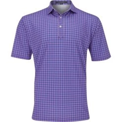 Turtleson Harold Windowpane Performance Shirt Polo Short Sleeve Golf Apparel