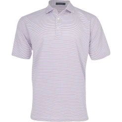 Turtleson King Stripe Performance Shirt Polo Short Sleeve Golf Apparel