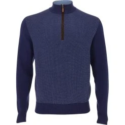 Turtleson Merino Birdseye 1/4 Zip Sweater Pullover Golf Apparel