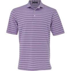 Turtleson Thatcher Stripe Performance Shirt Polo Short Sleeve Golf Apparel