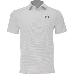 Under Armour T2 Green Trail Stripe Shirt Polo Short Sleeve Golf Apparel